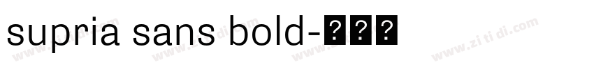 supria sans bold字体转换
